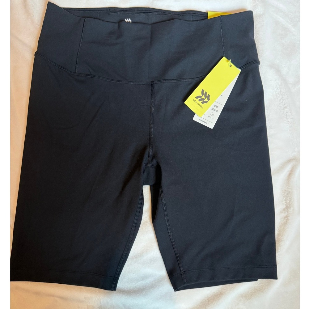 All in Motion Women XXL Black Dynamic Flex High Rise Bike Shorts NWT